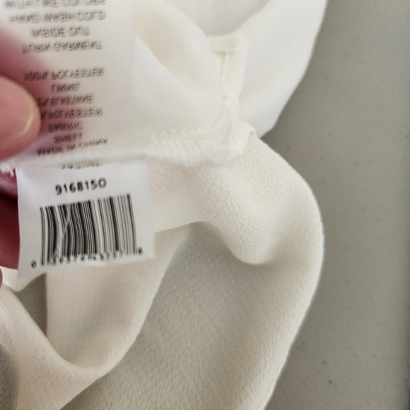 NWT Vince Camuto Ivory Blouse with Lace-Up Details, Sz XL - Picture 11 of 11